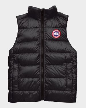 Girl's Crofton Logo-Print Puffer Vest, Size S-L