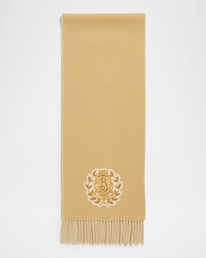 B Crest Cashmere Scarf