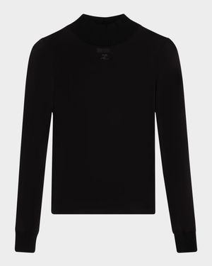 Re-Edition Mock-Neck Long-Sleeve Fitted Top