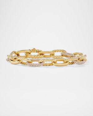 Madison Chain Bracelet with Diamonds in 18K Gold, 8.5mm