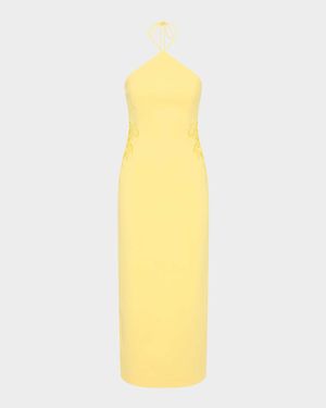 Lulu Floral Lace Halter Midi Dress