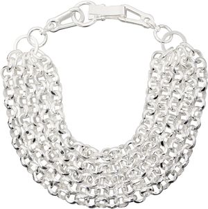 Martine Ali Silver Rolo Stack Collar Necklace