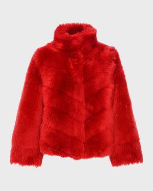 Reversible Merinillo Lamb Shearling Chevron Jacket With Horizontal Bottom