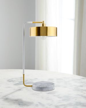 Valo 24" Plated Metal Table Lamp with Metal Shade