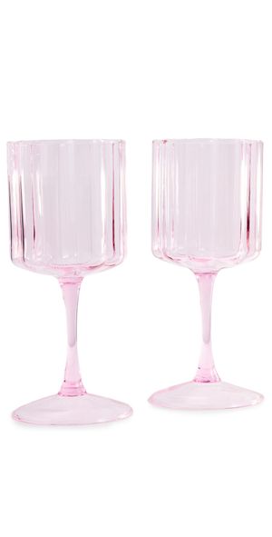 FAZEEK Wine Glasses Pink One Size