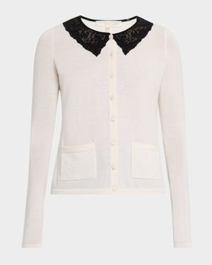 Lolani Wool Lace Collar Cardigan
