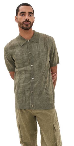 NN07 Thor Button Down Sweater Polo Capers L