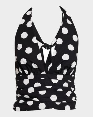 Carlo Polka Dot Halter Top