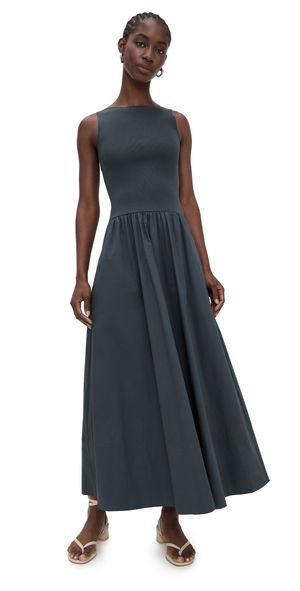 St. Agni Bateau Cut Out Dress Graphite XS