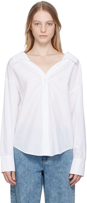 Moschino Jeans White Button-Down Shirt