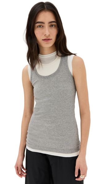 Jil Sander 3 Layered Tank Top Granite M