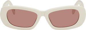Palm Angels White Dana Sunglasses