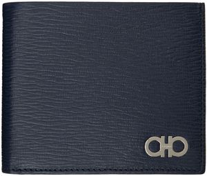 Ferragamo Navy Gancini Wallet