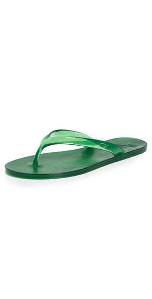 Ancient Greek Sandals Jelly Flip Flops Green 40
