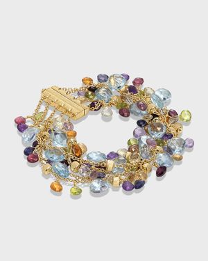 18K Yellow Gold Five-Strand Topaz Paradise Bracelet