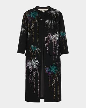 Aladdin Sane Embellished Wool Duster Coat