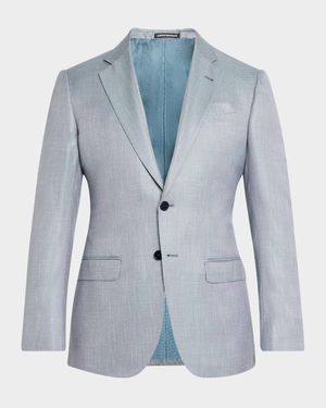 Men's Bamboo Micro-Grid Textured Sport Coat