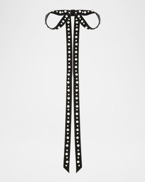 Annalee Pearly Velvet Bow Barrette