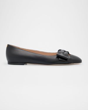 Bowow Leather Ballerina Flats