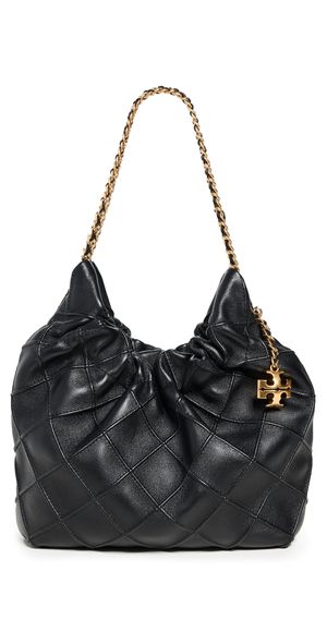 Tory Burch Fleming Mini Hobo Bag Black One Size