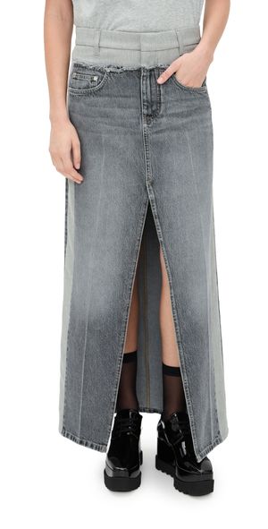 Stella McCartney Tailoring Mixed Skirt Grey Wash S