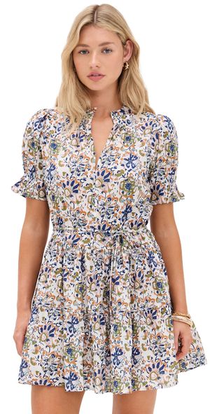 Apiece Apart Las Almas Dress Batik Floral Cream M