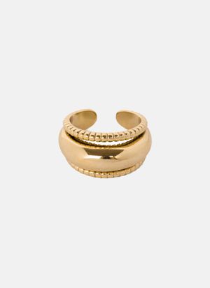 Aec Paris - Bague large spiree - Taille 56 - Doré