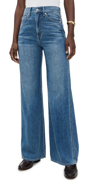 Veronica Beard Jean Taylor High Rise Wide Leg Jeans French Kiss 25