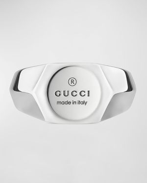 Men's Gucci Trademark Ring, 10mm