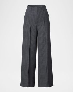 Irina Pinstripe High-Rise Trousers