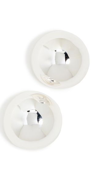 Annika Inez Small Hemisphere Earrings Silver One Size