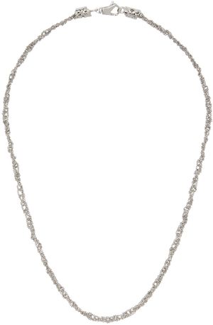 Emanuele Bicocchi Silver Crocheted Necklace