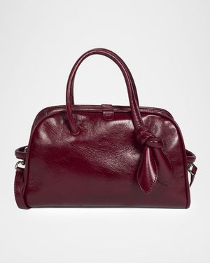 Le Petit Turismo Leather Top Handle Bowling Bag