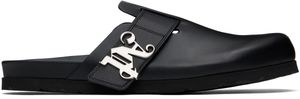 Palm Angels Mules noires en cuir