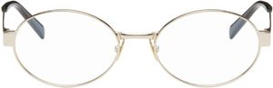 Saint Laurent Lunettes New Wave Panthos dorées en métal