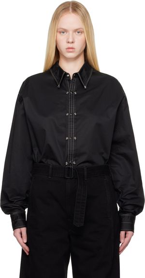 LEMAIRE Black Embellished Metal Shirt
