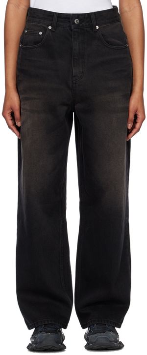 We11done Black Wide-Leg Jeans