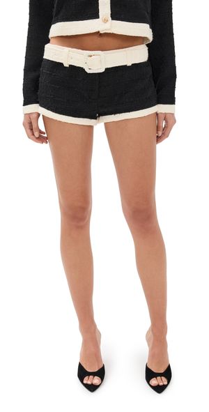 Lioness Afterglow Mini Shorts Onyx Tweed S