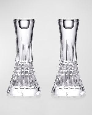 Lismore Diamond Candlesticks, Set of 2