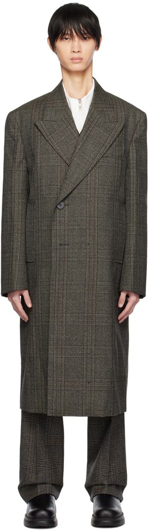WOOYOUNGMI Gray Double-Breasted Coat