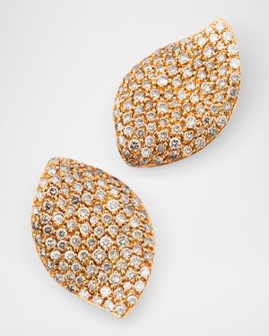 18K Rose Gold Two Tone Diamond Alelia Earrings