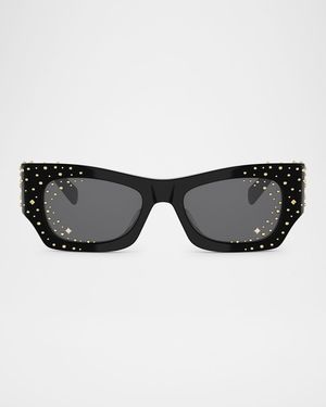 Embellished Acetate Cat-Eye Sunglasses
