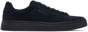 BOSS Navy Lace-Up Sneakers