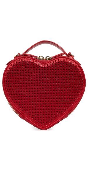 Stoney Clover Lane Heart Crossbody Bag Red Sparkles One Size
