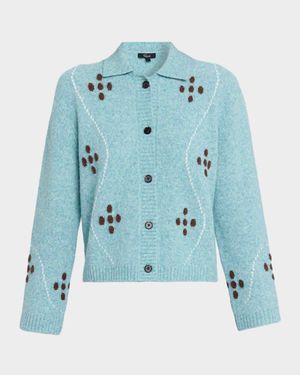 Luisa Collared Wool-Blend Cardigan