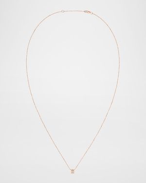 Yellow Gold Le Cube Medium Diamond Pendant Necklace