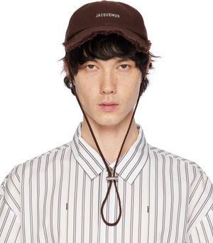 JACQUEMUS Brown Le Raphia 'La casquette Artichaut' Cap
