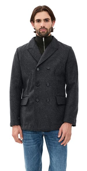 Billy Reid Bond Peacoat Grey Heather S