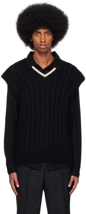 Filippa K Black Braided Vest