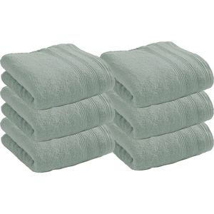 Coton Pur - Serviette de toilette 100 coton pigné - Taille 50x100 - Vert